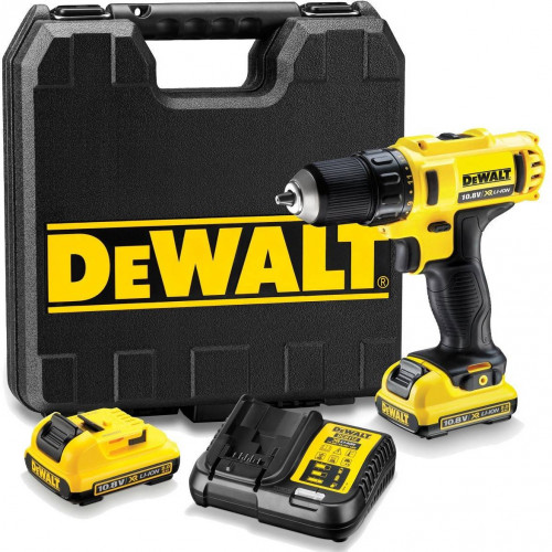 DCD710D2 DeWALT 12V 10 mm kompaktiškas suktuvas-gręžtuvas (2x2.0 Ah)