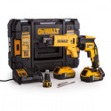 Įrankių rinkinys akumuliatorinis gipskartonio grežtuvas DeWALT DCF620P2K + Siaurapjūklis DeWALT DCS331N