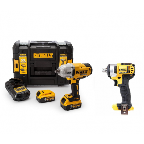 DeWALT DCF899P2 + DCF880N akumuliatoriniai smūginiai veržliasukiai