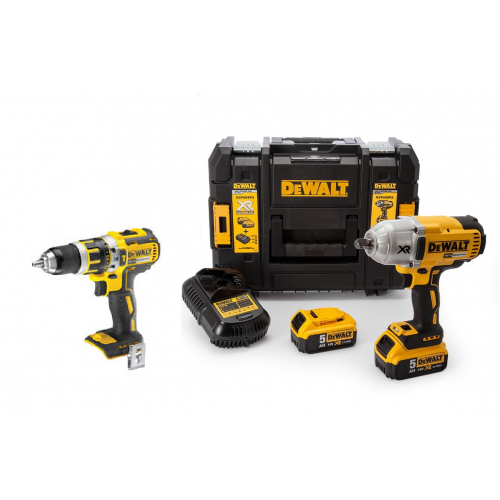 Įrankių rinkinys Akumuliatorinis smūginis veržliasukis DeWALT DCF899P2 + akumuliatorinis smūginis gręžtuvas DeWALT DCD796NT