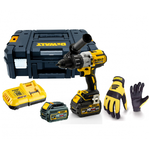 DCD996T2 DeWALT suktuvas-gręžtuvas + DPG21L EU pirštinės (2x6.0 Ah)