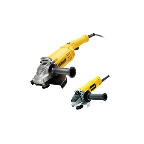 DWE492S DeWALT 230 mm kampinis šlifuoklis + DWE4157 DeWALT 125 mm kampinis šlifuoklis