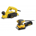 DeWALT DW680 elektrinis oblius 2.5 mm + DWE6411 230W elektrinis šlifuoklis