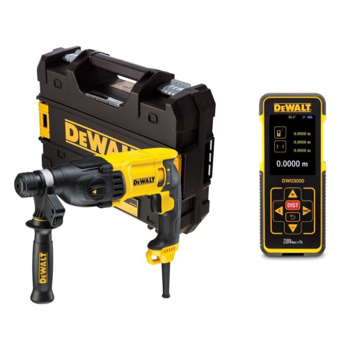 DeWALT D25133K 26 mm SDS + perforatorius + DW03050 Lazerinis atstumų matuoklis – 50 metrų