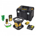 DCE079D1G DeWALT rotacinis nivelyras + statybinis trikojis + DWST1-81049 TSTAK vežimėlio ir dėžių komplektas
