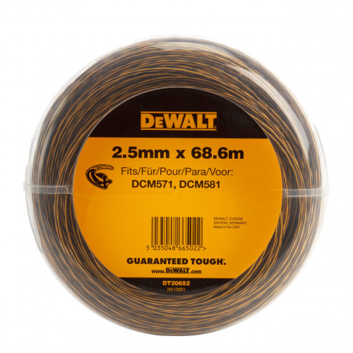 DT20652 DeWALT žoliapjovės - trimerio valas 2,5 mm x 68,6 m