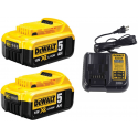 DCB107P2 DeWALT baterijų ir įkroviklio rinkinys