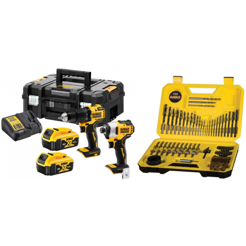 DCK2062M2T DeWALT 18V suktuvų-gręžtuvų rinkinys + DT71563 gražtų ir sukimo antgalių komplektas