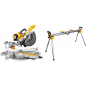 DWS727 DeWALT skersinio pjovimo staklės (250mm) + DE7023 pjūklo stalas