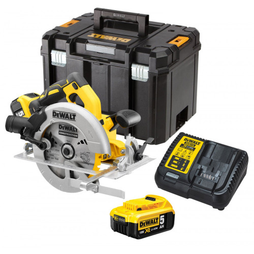 DCS570P2 DeWALT 18V diskinis pjūklas (2x5.0 Ah)