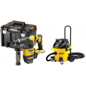 DeWALT DCH333NT SDS-PLUS FLEXVOLT perforatorius 30mm + DWV902M siurblys su teleskopine rankena