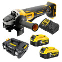 DCG406P2 DeWALT 18V kampinis šlifuoklis + DCD796N 18V suktuvas-gręžtuvas + 1-70-322 dėžė