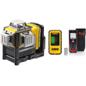 DCE089D1R DeWALT kryžminių linijų lazeris + DE0892 linijinio lazerio detektorius + Leica Disto D2 lazerinis atstumų matuoklis