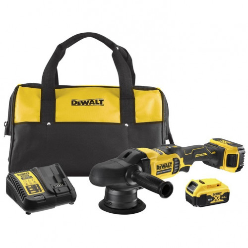 DCM848P2 DeWALT 18V 125 mm orbitinis poliruoklis (2x5.0 Ah)