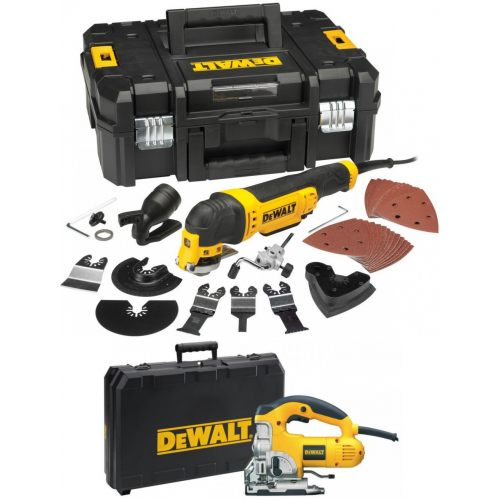 DWE315KT DeWALT daugiafunkcinis įrankis + DW331K 701 W - siaurapjūklis