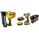 DCN660N DeWALT 18 V XR 16 Ga akumuliatorinė viniakalė + DCF887P2 18V smūginis suktuvas