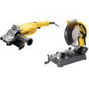 DW872 DeWALT diskinis pjūklas metalui 2200W - 355 mm + DWE490 2000W - 230 mm kampinis šlifuoklis