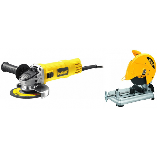D28715 DeWALT abrazyvinis diskinis pjūklas 355 mm + DWE4157 125 mm kampinis šlifuoklis