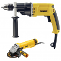 D21805 DeWALT 770 W smūginis gręžtuvas + DWE4207 1000W 125mm kampinis šlifuoklis