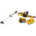 DCD996T2 DeWALT 54V akumuliatorinis suktuvas - gręžtuvas + DCM571N FLEXVOLT 54V žoliapjovė - trimeris