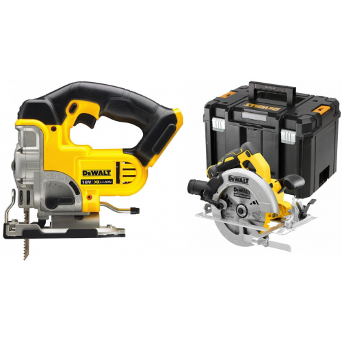 DCS331N DeWALT 18V siaurapjūklis + DCS570NT 18V diskinis pjūklas