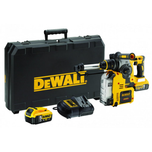 DCH275P2 DeWALT 18V perforatorius su dulkių ištraukimo sistema (2x5.0 Ah)