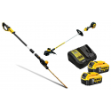 DCM561P1S DEWALT 18V 5.0Ah žoliapjovė – trimeris + DCM565P1 18V 5.0Ah grandininis pjūklas