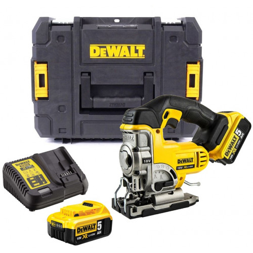 DCS331P2 DeWALT 18V siaurapjūklis (2x5.0 Ah)
