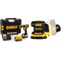 DCD796P2 DeWALT 18V suktuvas – smūginis gręžtuvas + DCW210N 18V 125 mm ekscentrinis šlifuoklis