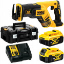 Akumuliatorinis tiesinis pjūklas DeWALT DCS367P2 + akumuliatorinis suktuvas DeWALT DCD796N