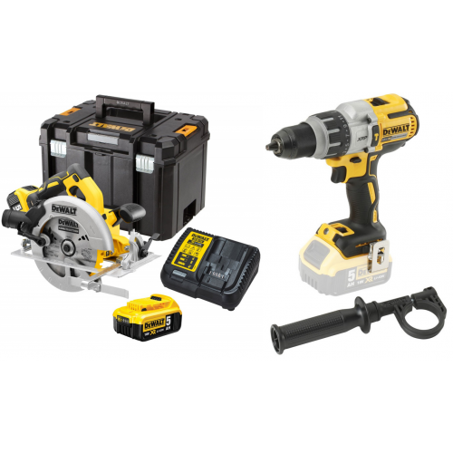 DCS570P2 DeWALT 18V diskinis pjūklas + DCD996N 18V suktuvas-gręžtuvas