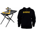 Įvairūs DeWALT rinkiniai pjūklas plytelėms DeWALT D24000 + Stovas DeWALT D240001 + Džemperis DeWALT DWC47-001