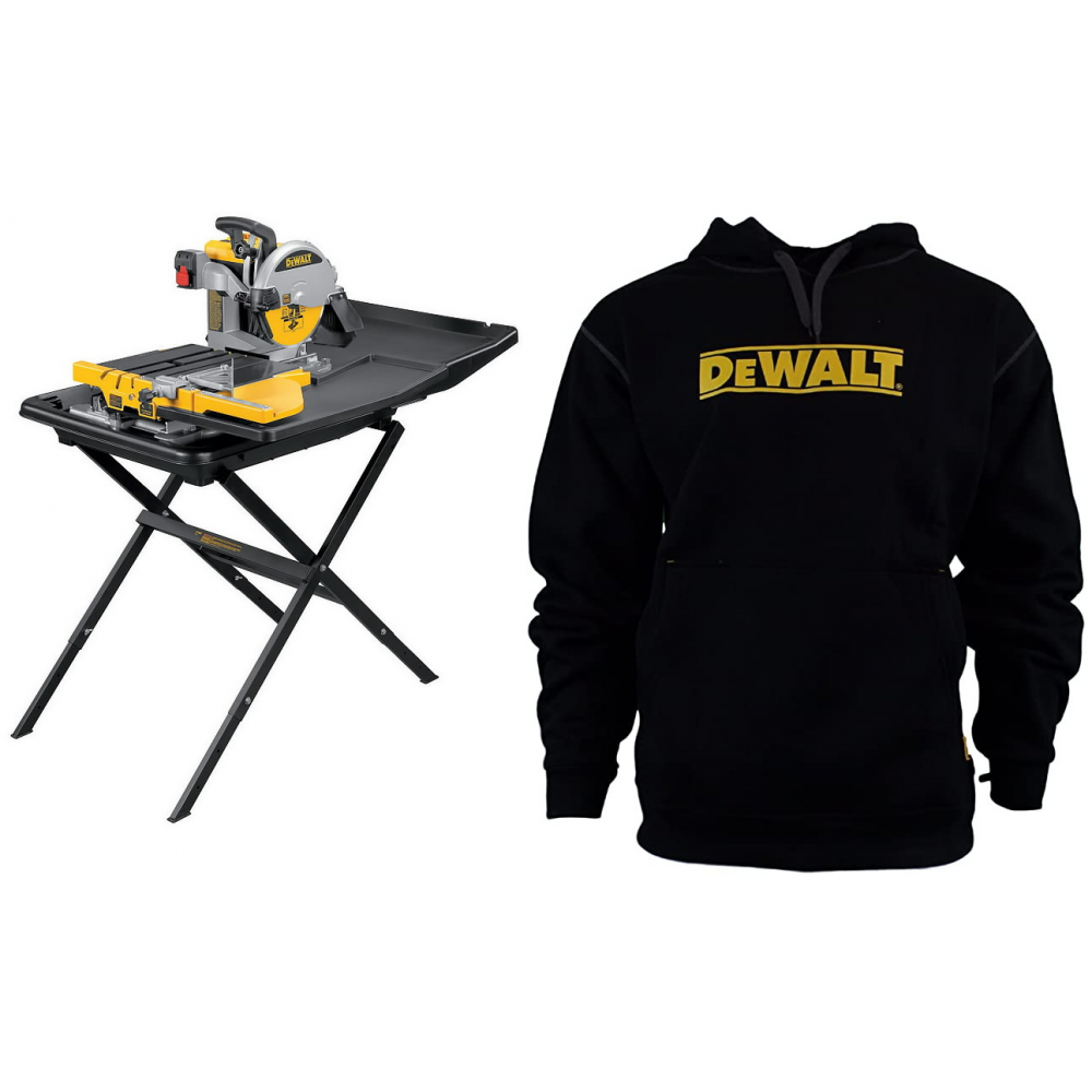 Įvairūs DeWALT rinkiniai pjūklas plytelėms DeWALT D24000 + Stovas DeWALT D240001 + Džemperis DeWALT DWC47-001