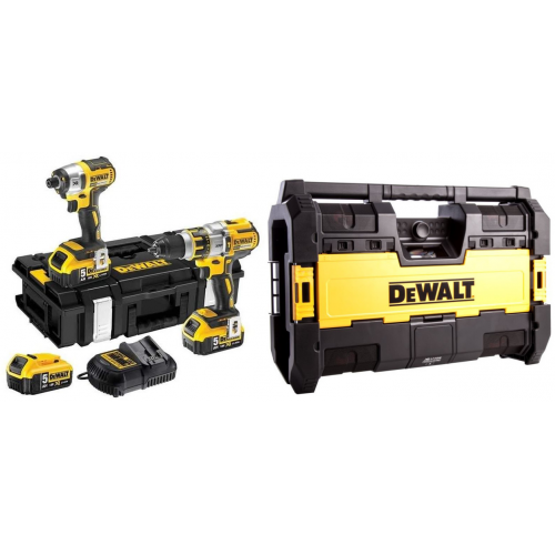 DCK266P3 DeWALT 18V smūginis suktuvas + suktuvas-gręžtuvas + DWST1-75659 radijas