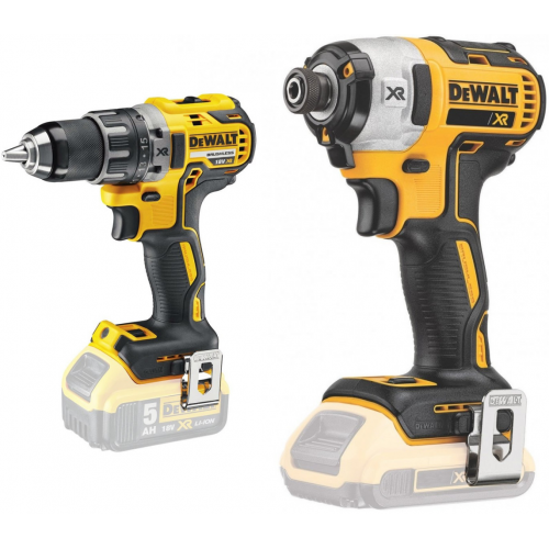 DCD791 DeWalt akumuliatorinis suktuvas – gręžtuvas + DCF887 DeWALT bešepetėlinis smūginis suktuvas