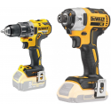 DCD791 DeWalt akumuliatorinis suktuvas – gręžtuvas + DCF887 DeWALT bešepetėlinis smūginis suktuvas