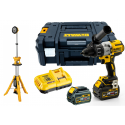 Akumuliatorinis suktuvas - gręžtuvas DeWALT DCD996T2 + prožektorius su trikoju stovu DeWALT DCL079