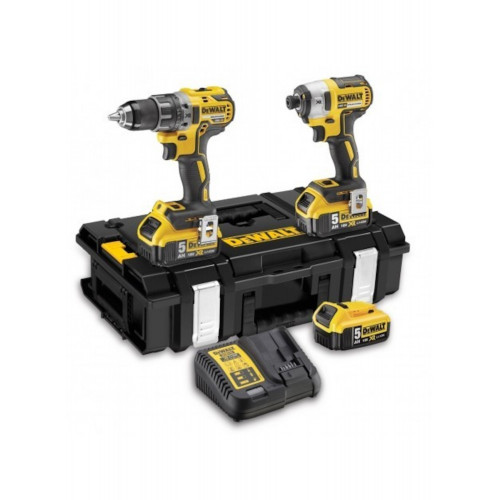 DCK266P3 DeWALT 18V smūginis suktuvas + suktuvas-gręžtuvas (3x5.0 Ah) + DOVANA!