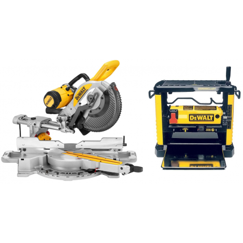 DWS727 DeWALT skersinio pjovimo staklės (250mm) + DE7023 pjūklo stalas