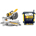 DWS727 DeWALT skersinio pjovimo staklės (250mm) + DE7023 pjūklo stalas