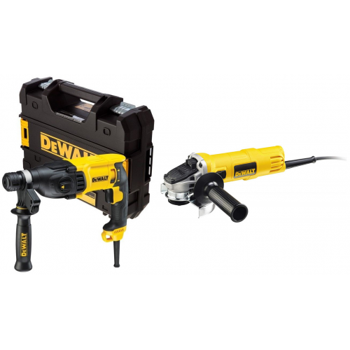 D25133K DeWALT 26 mm SDS-Plus perforatorius + DWE4057 125 mm kampinis šlifuoklis