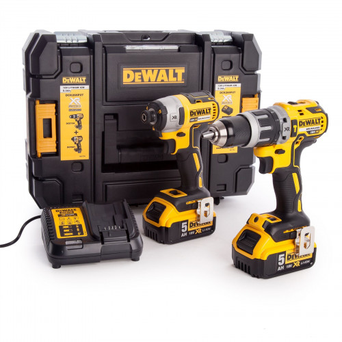 DCK266P2T DeWALT 18V smūginis suktuvas + suktuvas-gręžtuvas (2x5.0 Ah)