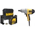 Įrankių rinkinys smūginis veržliasukis DeWALT DW292 + 2 krypčių savaime susireguliuojantis lazeris DeWALT DW088K