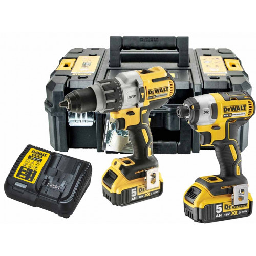 DCK276P2T DeWALT 18V suktuvų rinkinys (2x5.0 Ah)