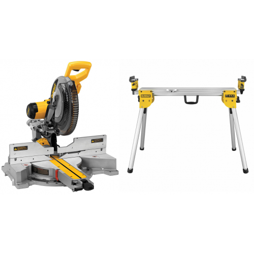 DWS780XPS DeWALT 305 mm slankus skersinis pjūklas + DE7033 kompaktiškas stalas