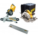DWS777 DeWALT 216 mm skersavimo pjūklas + DW733 reismusinės obliavimo staklės (Type 2)