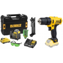 Įrankių rinkinys Žalias lazeris DeWALT DCE0811D1G +  gręžtuvas - suktuvas DeWALT DCD710N