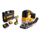 Įrankių rinkinys siaurapjūklis DeWALT DCS331M2 + akumuliatorinis suktuvas – smūginis gręžtuvas DeWALT  DCD796NT