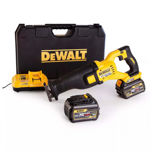 DCS388T2 DeWALT FLEXVOLT 54V tiesinis pjūklas (2x6.0 Ah)