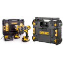 DCK266P2T DeWALT 18V XR smūginis suktuvas + suktuvas-gręžtuvas + DWST1-81078 TSTAK radijo imtuvas